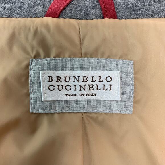 BRUNELLO CUCINELLI Size 46 Grey Cashmere Zip Snaps Jacket - Picture 5 of 12
